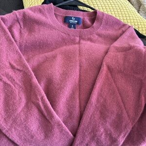Lands' End Women's Cashmere Crew Neck Sweater - Rose color